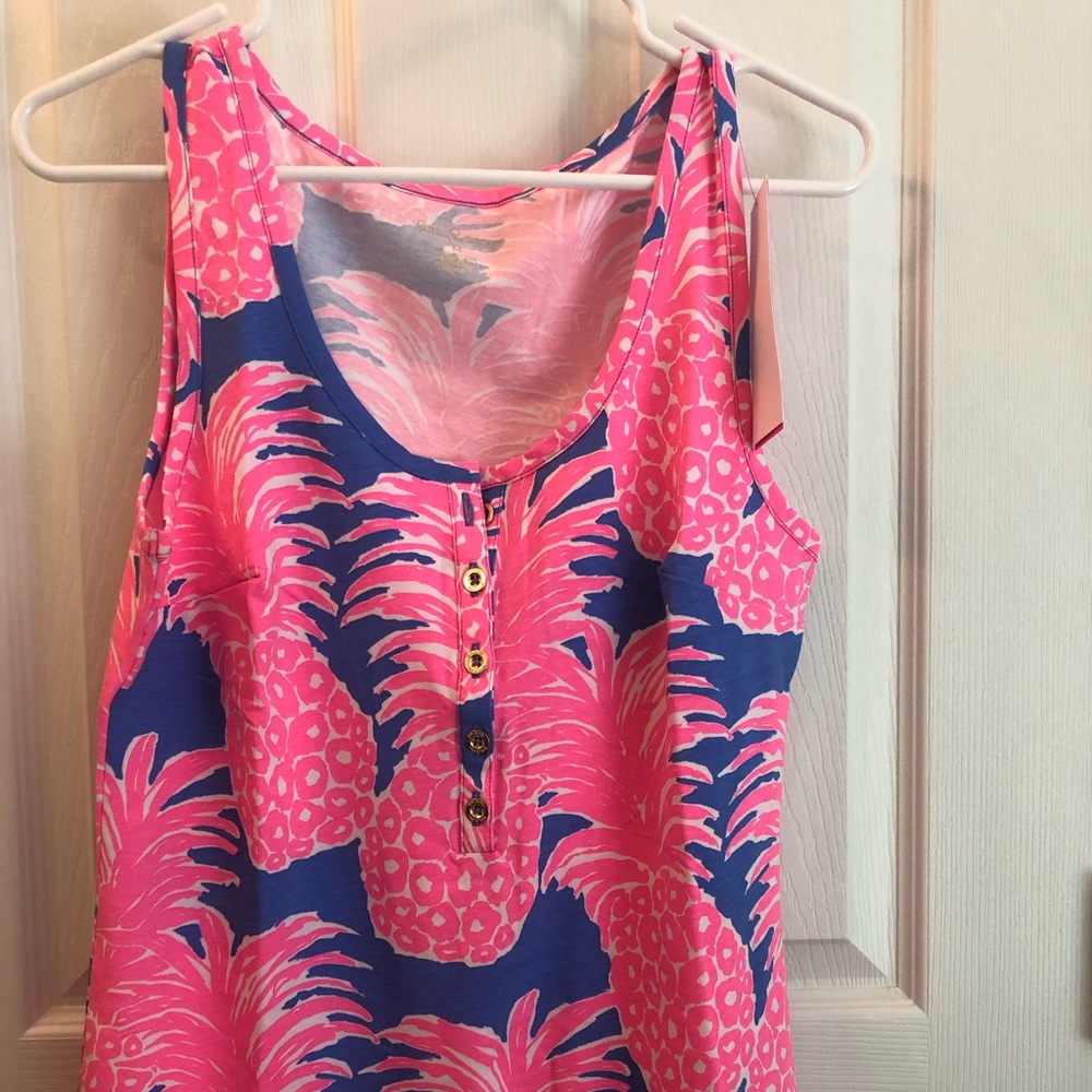 Lilly Pulitzer tank top-Blue Haven Little Flamenco